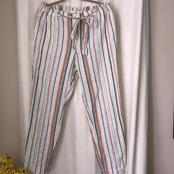 beachlunchlounge Pants - Light weight stripped pants NWT